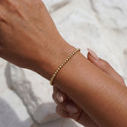 CLASSIC 3MM GOLD FILLED BEADED BRACELET
