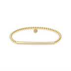 JAMIE GOLD FILLED BEADED BRACELET WITH BAR