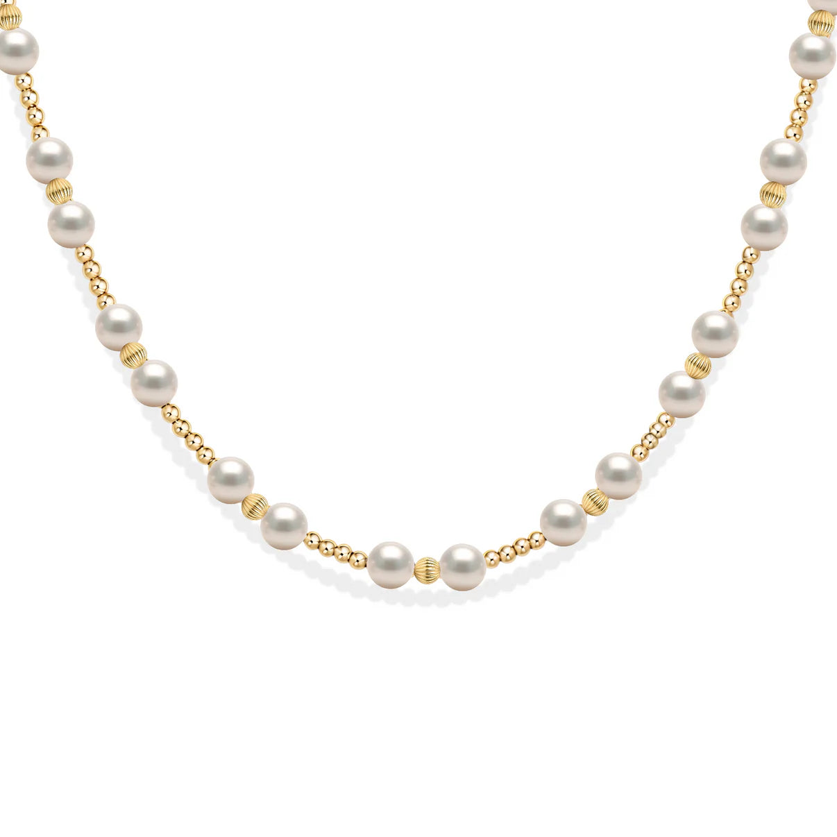 KIMBERLY GOLD FILLED BEADED NECKLACE WITH PEARLS