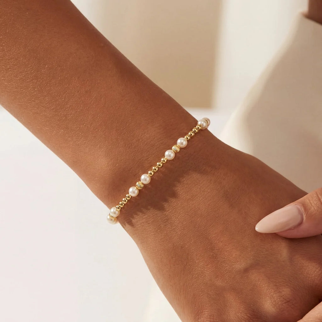 KIMBERLY PEARL BEADED BRACELET GF