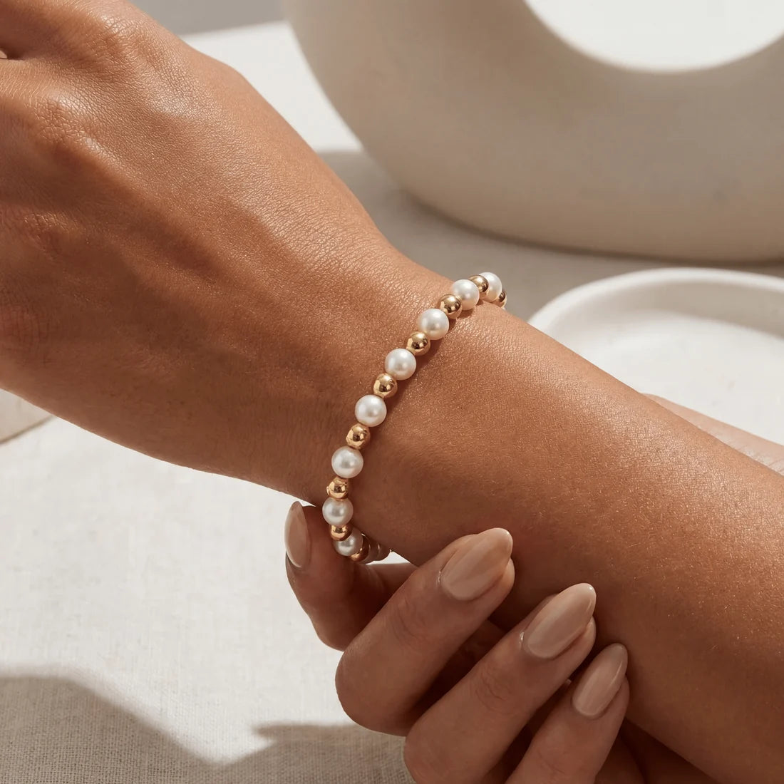 NATALIA PEARL BEADED BRACELET GF