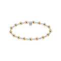 SIGNATURE ANGELINA BEADED BRACELET 2TONE SS