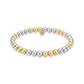 TRIPLE 2-TONE 5MM BEADED BRACELET